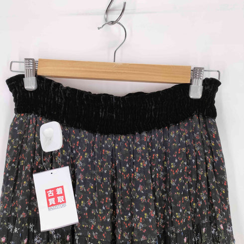 ヌキテパ NE QUITTEZ PAS Georgette Flower Panel Long Skirt レディース