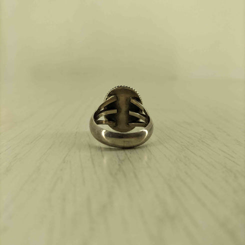 ナバホ NAVAJO インディアンジュエリー STERLING RT ロビン・ツォーシー 刻印 チャロアイト リング メンズ 19-20号