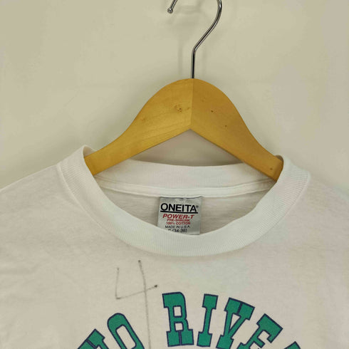 90S USA製 POWER-T TWO RIVERS SOCCER CAMP プリント クルーネック Tシャツ シングルステッチ メンズ import:S