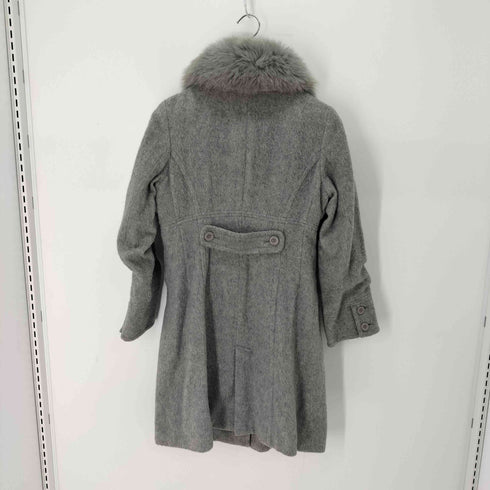 PLIQUE A JOUR フォックスファー アルパカ混 ロングコート レディース JPN:40