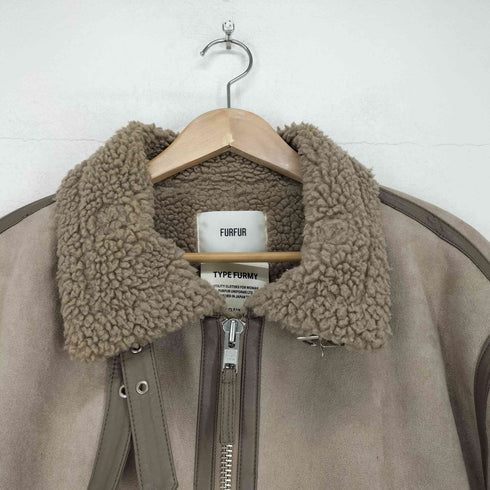 ファーファー furfur ムートンジャケット レディース ONE SIZE