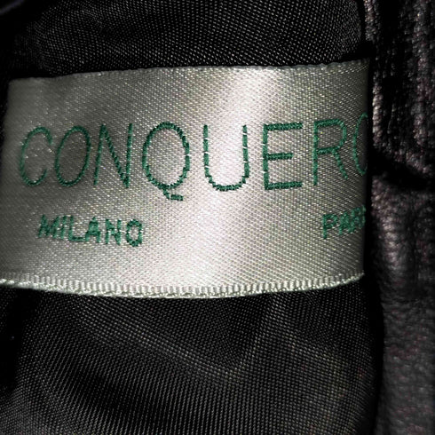 CONQUEROR スタンドカラーレザージャケット メンズ