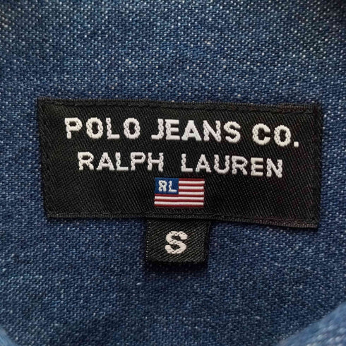 ポロジーンズカンパニーラルフローレン POLO JEANS COMPANY RALPH LAUREN 半袖デニムシャツ レディース import:S