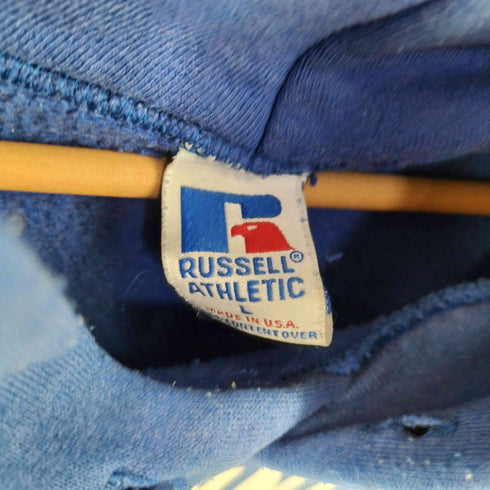 ラッセルアスレチック RUSSELL ATHLETIC 90s USA製 刺繍タグ プリント プルオーバーパーカー メンズ import:L