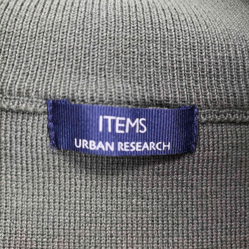 アイテムズ アーバンリサーチ ITEMS URBAN RESEARCH ミラノリブハーフZIP ニットプルオーバー メンズ JPN:M