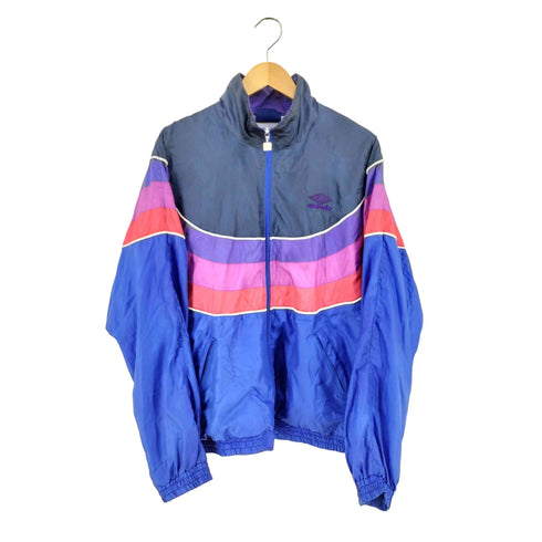 アンブロ UMBRO 90s ロゴ刺繍 ジップアップジャケット メンズ import:L
