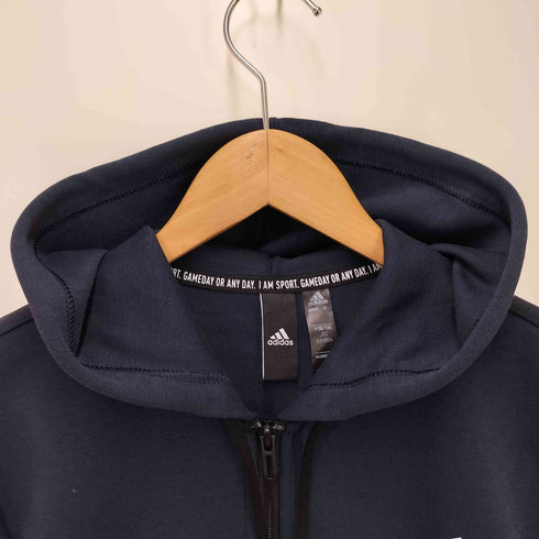アディダス adidas Sports Knit Jacket フロントロゴ ジップパーカー メンズ import:S
