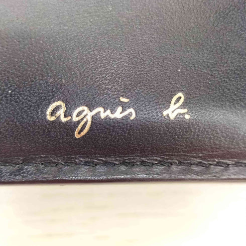 アニエスベー agnes b. 型押しロゴ 三つ折り財布 レディース