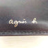 アニエスベー agnes b. 型押しロゴ 三つ折り財布 レディース