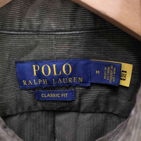 ポロラルフローレン POLO RALPH LAUREN スモールポニー刺繍 ボタンダウン 長袖コーデュロイシャツ メンズ import:M