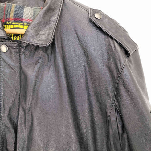 GENUIN LEATHER A-2型 裏地チェック カウレザージャケット メンズ import:M