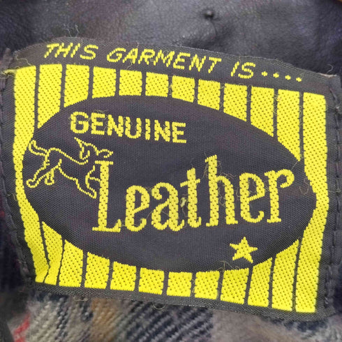 GENUIN LEATHER A-2型 裏地チェック カウレザージャケット メンズ import:M