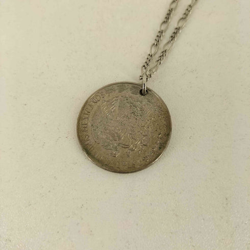メキシコ50センターボ硬貨 CINCUENTA CENTAVOS ·Mo 1983 ペンダント シルバーネックレス メンズ