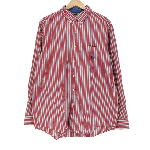 チャップスラルフローレン CHAPS RALPH LAUREN EASY CARE ストライプBDシャツ メンズ L