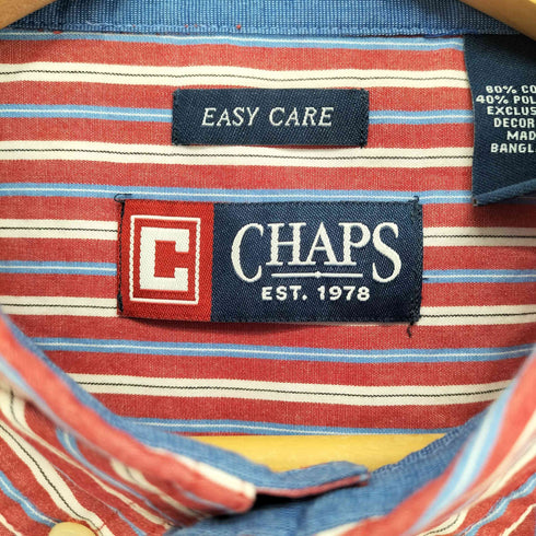 チャップスラルフローレン CHAPS RALPH LAUREN EASY CARE ストライプBDシャツ メンズ L
