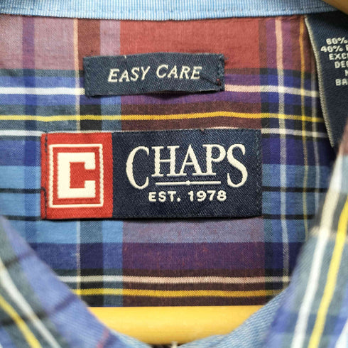 チャップスラルフローレン CHAPS RALPH LAUREN EASY CARE チェックBDシャツ メンズ L