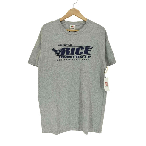 フルーツオブザルーム FRUIT OF THE LOOM RICE UNIVERSITY 両面プリントクルーネックTシャツ メンズ L