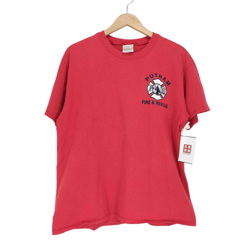 ヘインズ Hanes USA製 PUTNAM 両面プリントクルーネックTシャツ メンズ L