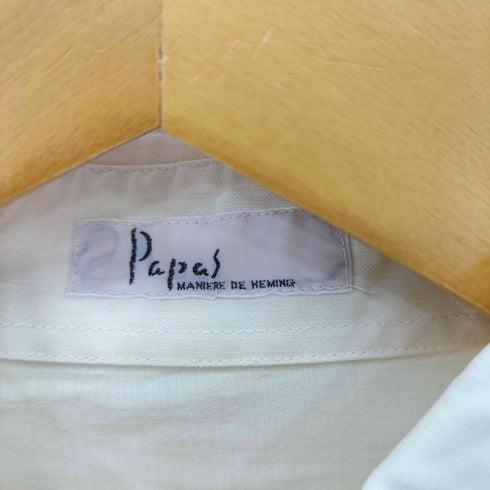 パパス papas ポケット付き ボタンダウンシャツ メンズ 48M