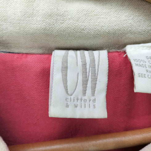 clifford & wills ハンドウォーム ポケット 比翼ボタン デニム ステンカラー コート カバーオール レディース import:M