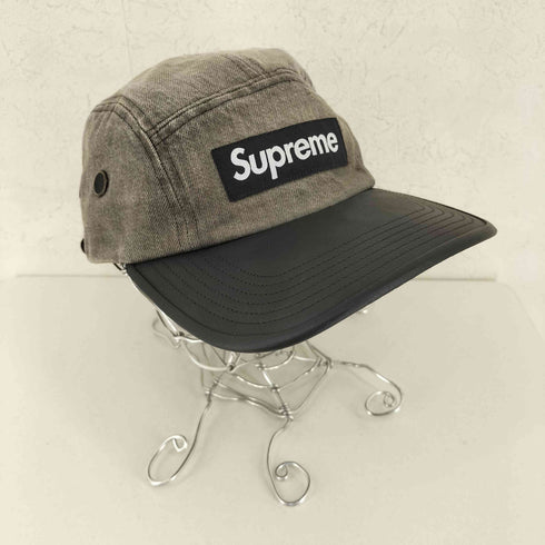 シュプリーム Supreme denim leather visor camp cap メンズ
