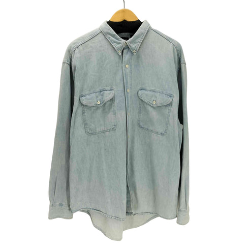 ギャップ Gap 90S デカタグ USA製 ボタンダウン デニム L/S シャツ メンズ import:L