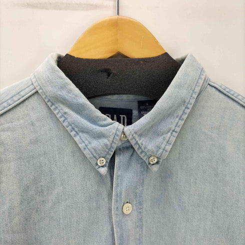 ギャップ Gap 90S デカタグ USA製 ボタンダウン デニム L/S シャツ メンズ import:L