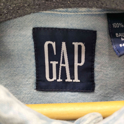 ギャップ Gap 90S デカタグ USA製 ボタンダウン デニム L/S シャツ メンズ import:L