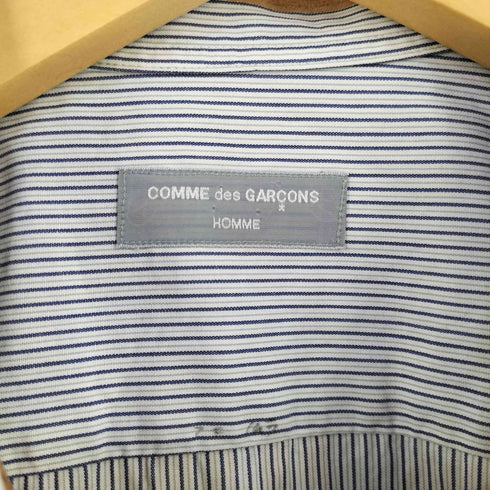 コムデギャルソンオム COMME des GARCONS HOMME 90s 田中オム ベロアストライプ コットン オープンカラーシャツ メンズ