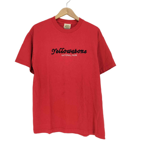 USA製 フロント刺繍クルーネックTシャツ メンズ L