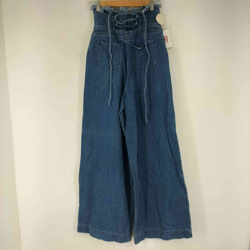 エモダ EMODA バックレースアップジャストウエストワイドデニム レディース JPN:2