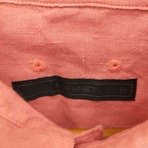 ソフネット SOPHNET. ロゴ刺繍 ボタンダウン リネンシャツ メンズ JPN:M