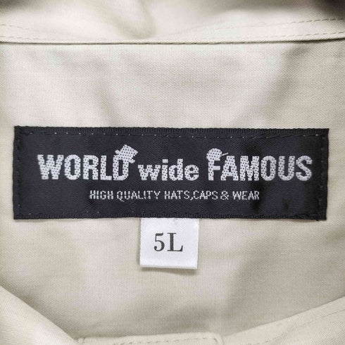 ワールドワイドフェイマス WORLD WIDE FAMOUS バックプリントシャツ メンズ 5L