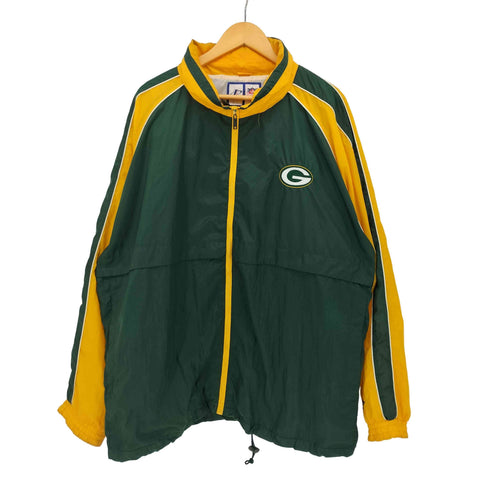 ロゴアスレチック LOGO ATHLETIC 90s NFL USフットボールチーム 裾ドローコード ジップアップ ナイロンジャケット メンズ import:XL