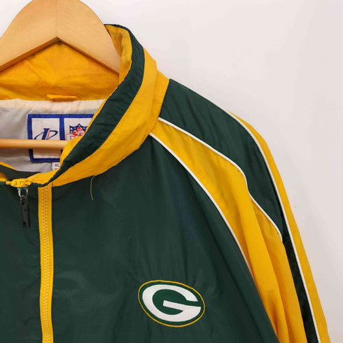 ロゴアスレチック LOGO ATHLETIC 90s NFL USフットボールチーム 裾ドローコード ジップアップ ナイロンジャケット メンズ import:XL