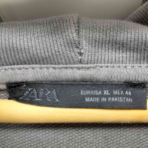 ザラ ZARA ウォッシュ加工ジップアップフーディ メンズ XL