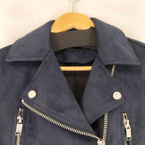 ザラ ZARA スエード ライダースジャケット レディース us xs