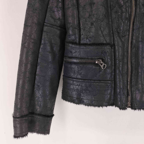 ザラ ZARA フェイクムートンジャケット レディース US S