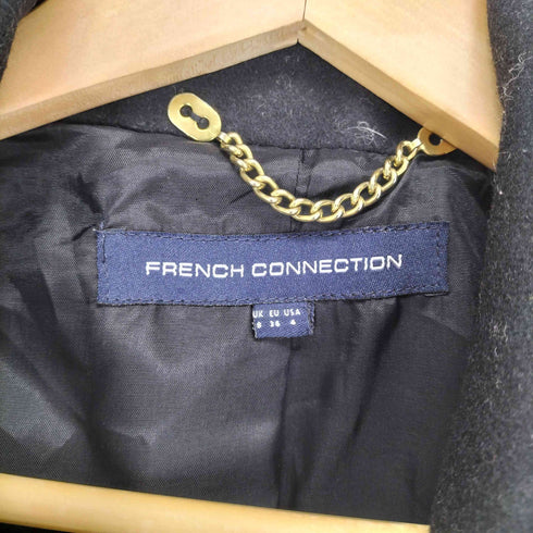 フレンチコネクション FRENCH CONNECTION バイカラーカシミヤ混チェスターコート レディース US4
