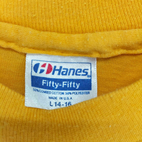 ヘインズ Hanes 90s USA製 袖裾シングル BLUE RIDGE クルーネックTシャツ メンズ L
