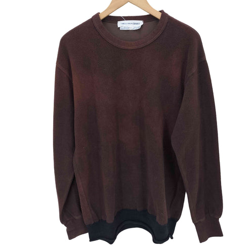 コムデギャルソンシャツ COMME des GARCONS SHIRT 90S クルーネック フリース バイカラー プルオーバー archive メンズ JPN:S