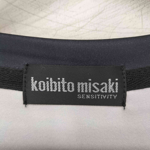 コイビトミサキ koibito misaki ラインストーンフェイクプリント5分袖ワンピース レディース import:M