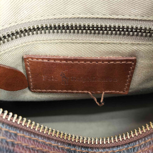 ポロラルフローレン POLO RALPH LAUREN チェック柄 ミニボストンバッグ メンズ