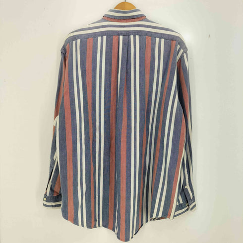 ラルフローレン RALPH LAUREN 90s ストライプ ポニー刺繍 ボタンダウンシャツ メンズ import:L