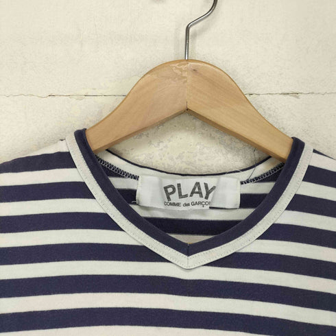 プレイコムデギャルソン PLAY COMME des GARCONS AD2003 ハート刺繍ボーダーL/S Tシャツ メンズ S