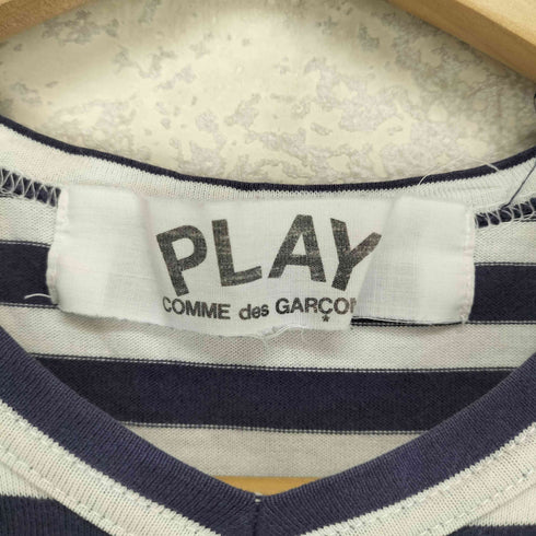 プレイコムデギャルソン PLAY COMME des GARCONS AD2003 ハート刺繍ボーダーL/S Tシャツ メンズ S