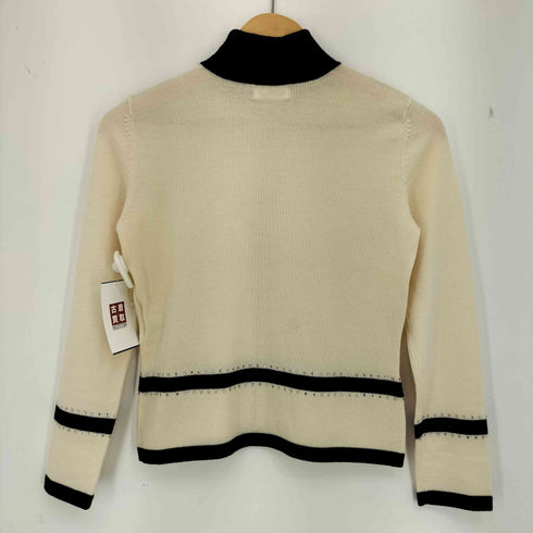クレージュ courreges ウール ラインストーン ハイネックニット レディース 9R