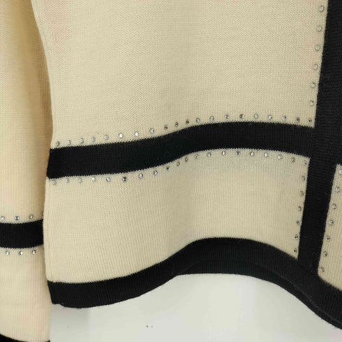 クレージュ courreges ウール ラインストーン ハイネックニット レディース 9R