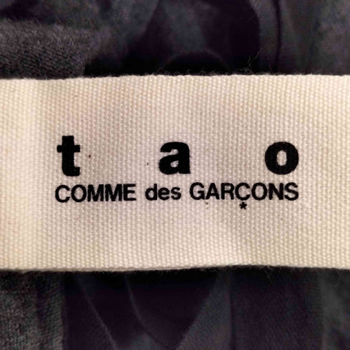 タオコムデギャルソン tao COMME des GARCONS ノーカラー ウールフリルブラウス レディース