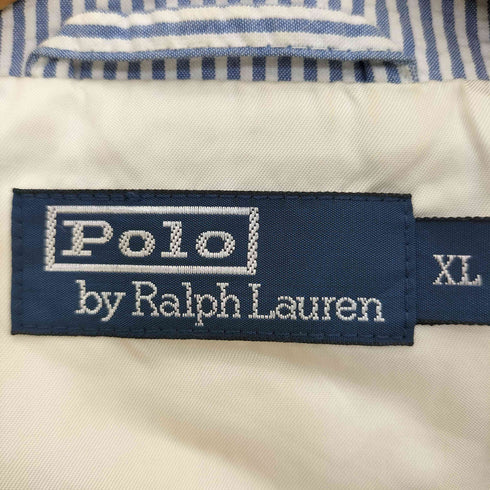 ポロバイラルフローレン Polo by RALPH LAUREN 90s ストライプ シアサッカー 3B テーラードジャケット メンズ import:XL